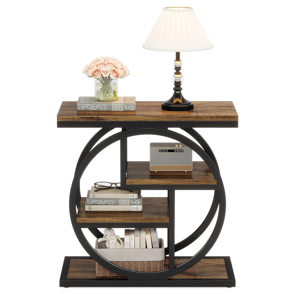 4-Tier Narrow Side Table with Storage Shelves V871963