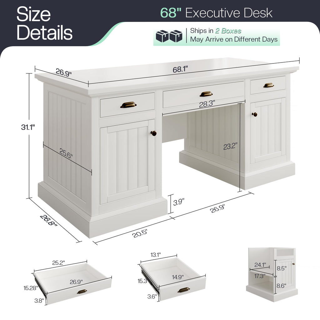 68" Executive Desk Y9867