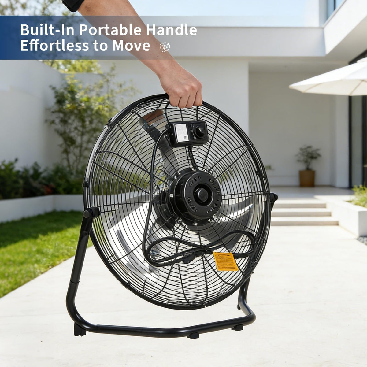 20 Inch 3 Speed High Velocity Industrial Floor Fan O639165