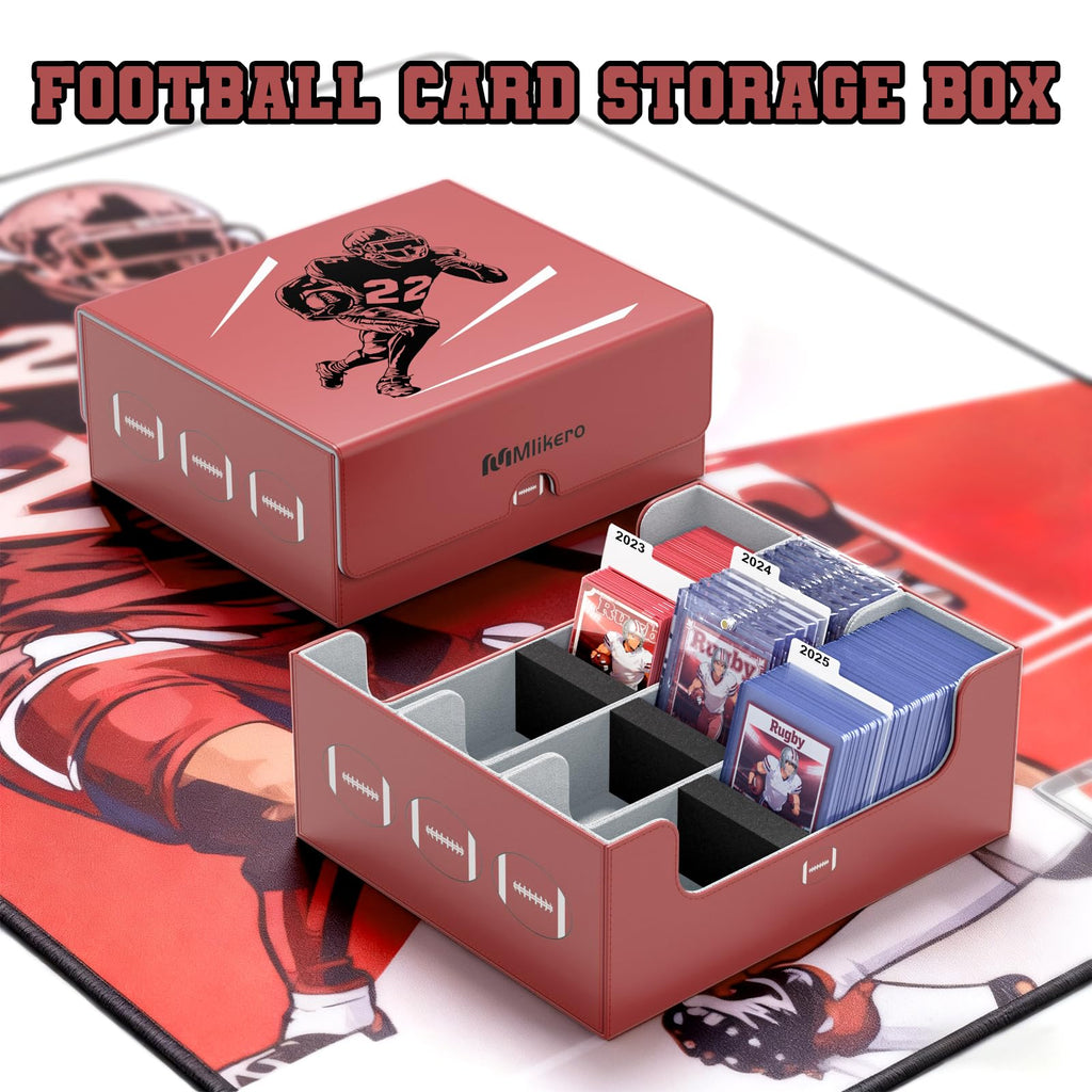 Football Card Storage Box with Magnetic Closure V332904