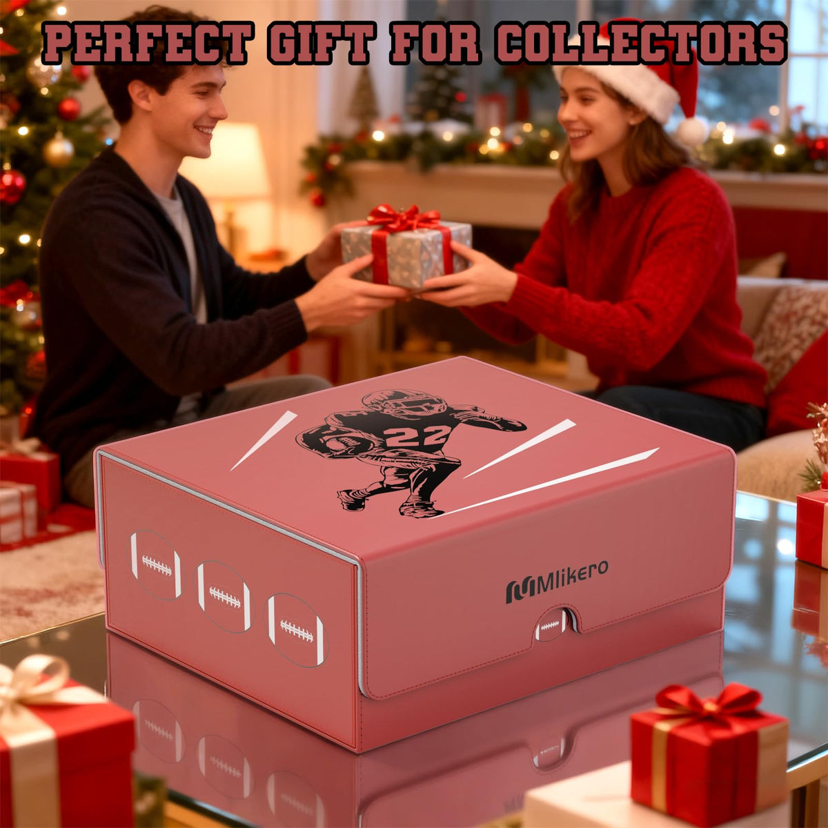 Football Card Storage Box with Magnetic Closure V332904