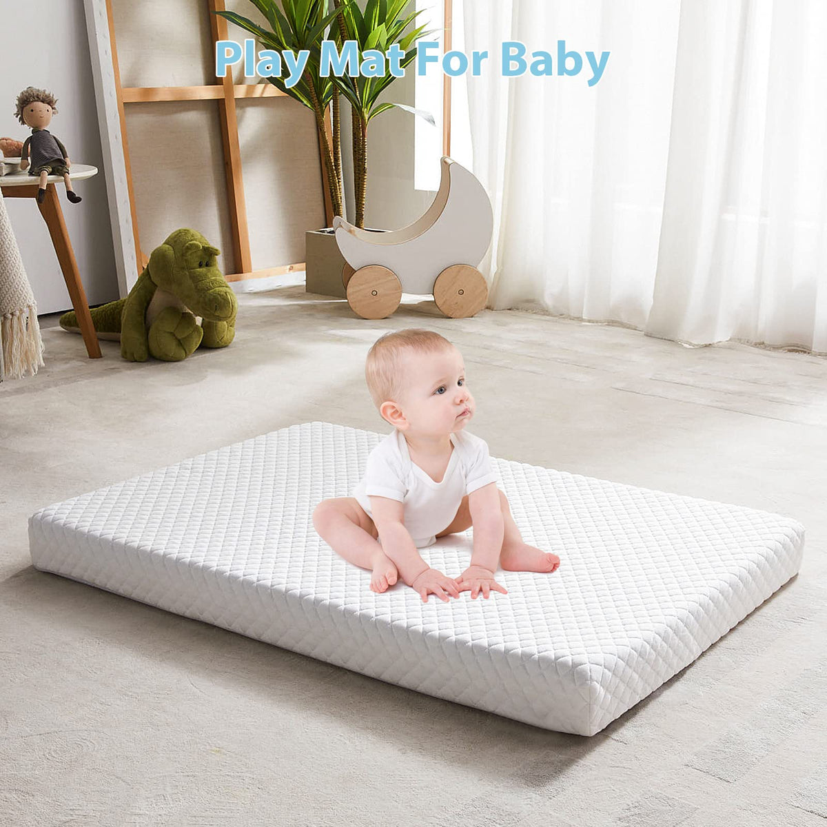 3" Waterproof Memory Foam Pack and Play Mattress White W46172