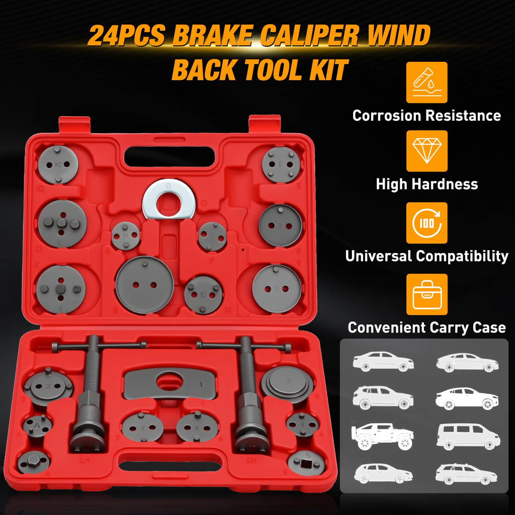 22pc Disc Brake Caliper Compression Tool Set B87033