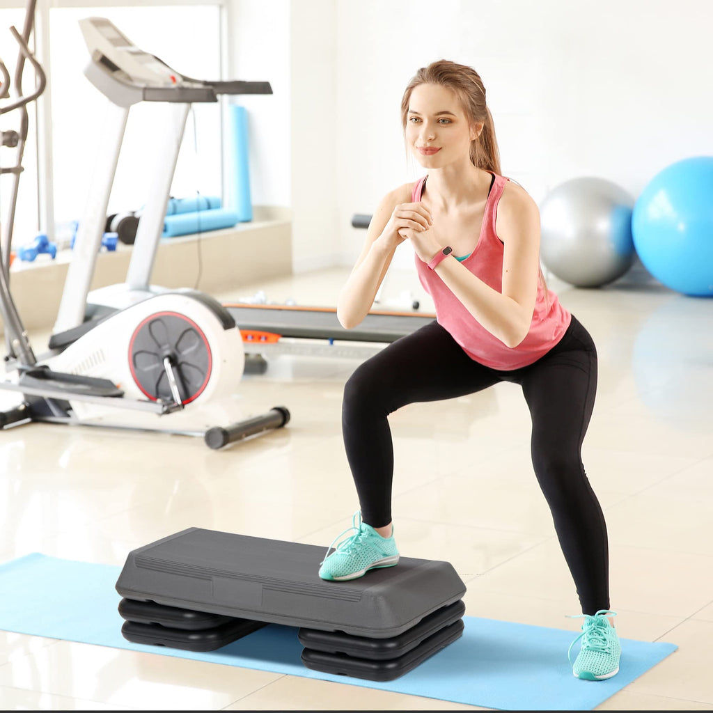 28.5'' Exercise Aerobic Step Platform with 4 Risers U790