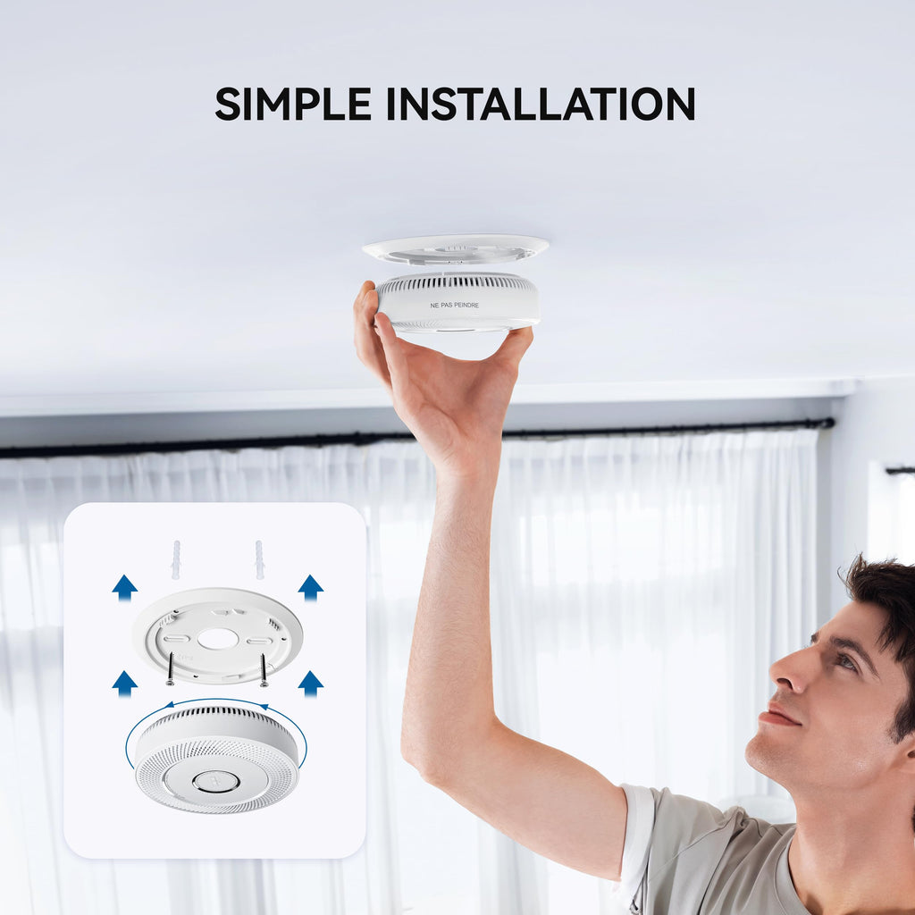 Smoke and Carbon Monoxide Detector 10-Year Battery 4 Pack H590