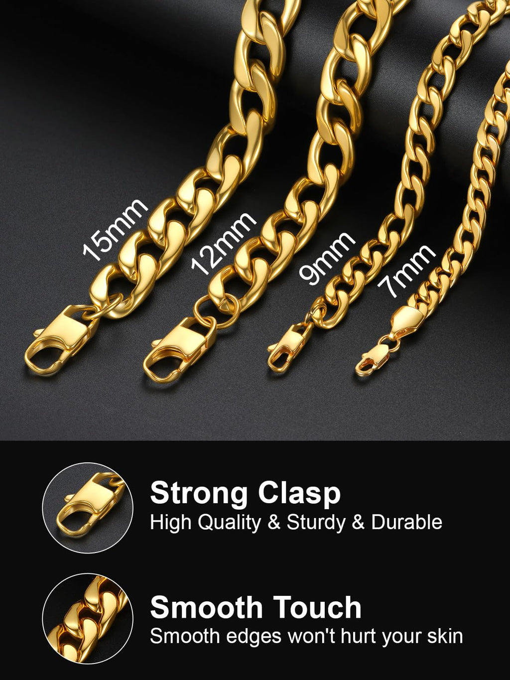 Cuban Link Chain Stainless Steel Necklace Q234