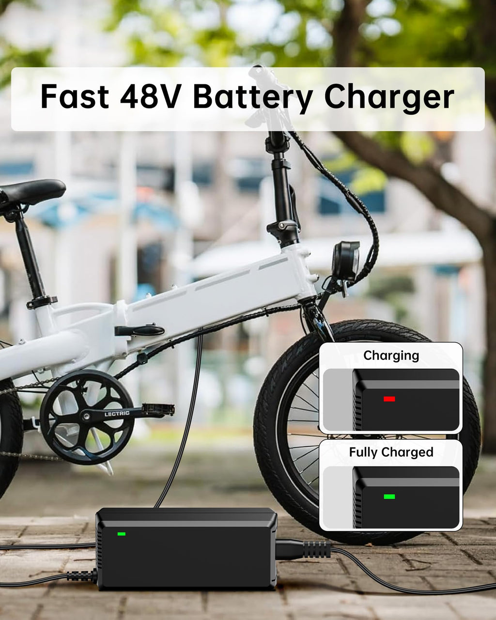 54.6V 2A Electric Scooter Charger 5 Connectors 8.2ft U3978