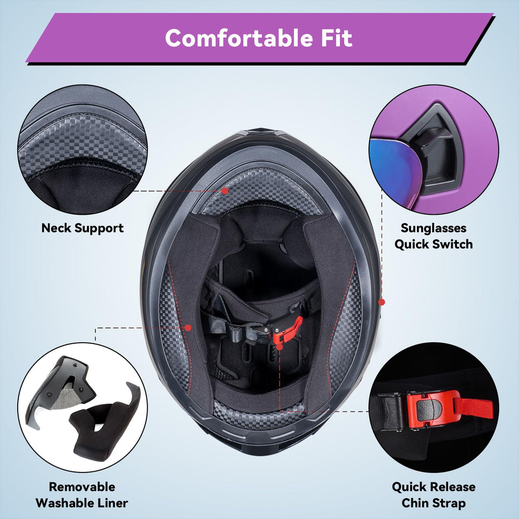 DOT Approved Full Face Motorcycle Helmets F167811