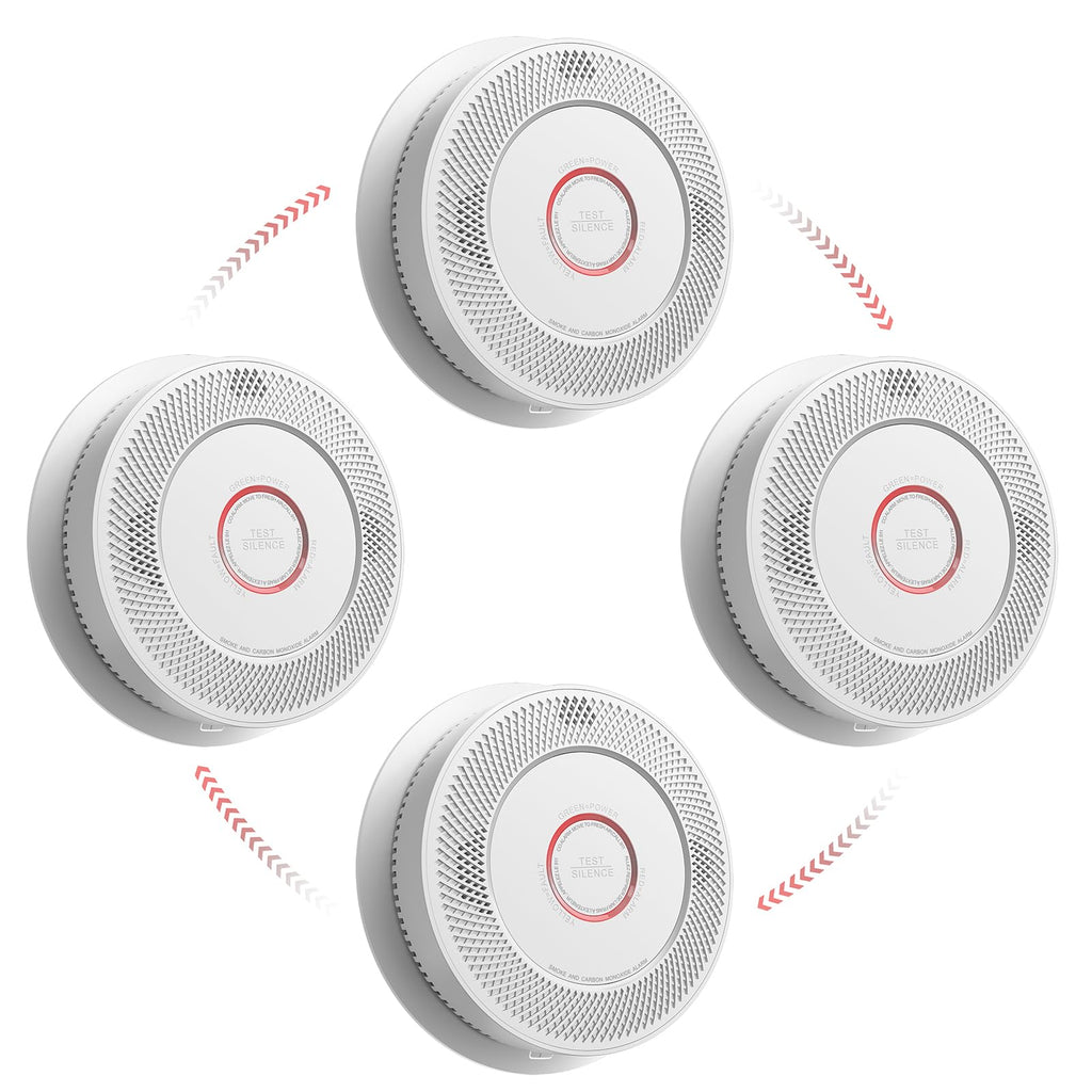 Smoke and Carbon Monoxide Detector 10-Year Battery 4 Pack H590