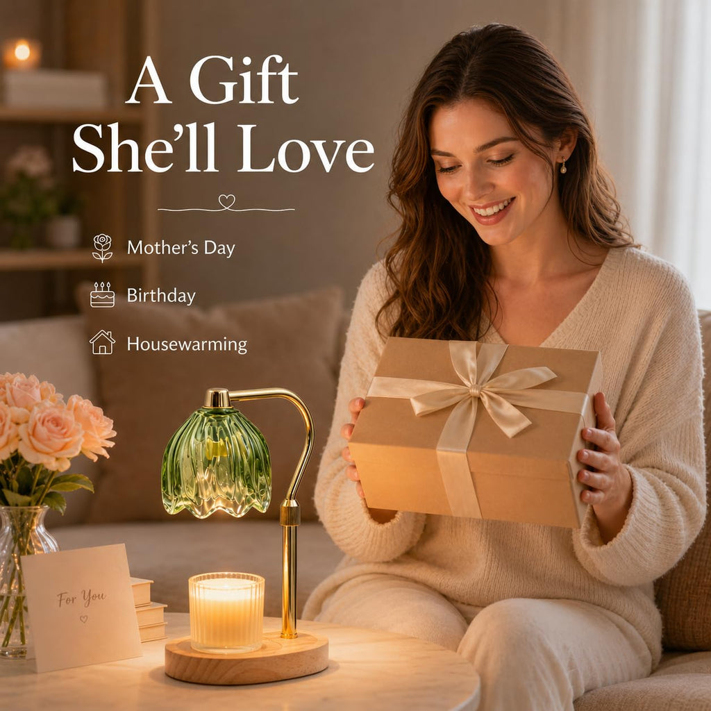 Green Dimmable Candle Warmer Lamp with Timer D156150