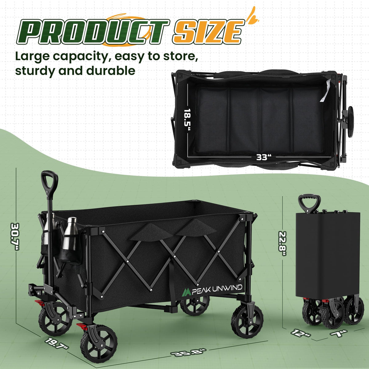 Collapsible Wagon Cart with Wheels F171