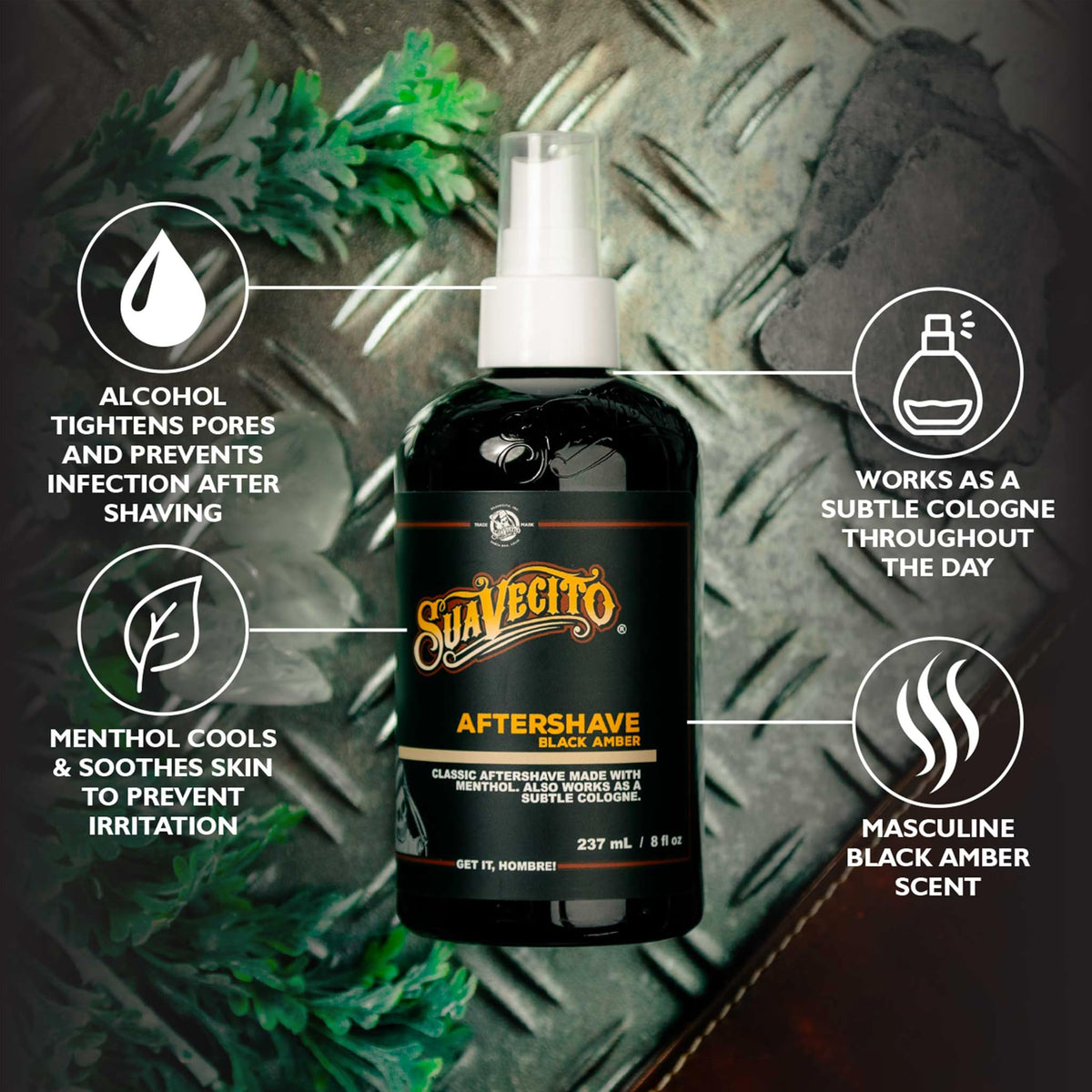 Black Amber Aftershave 8 oz Pump Spray X13196