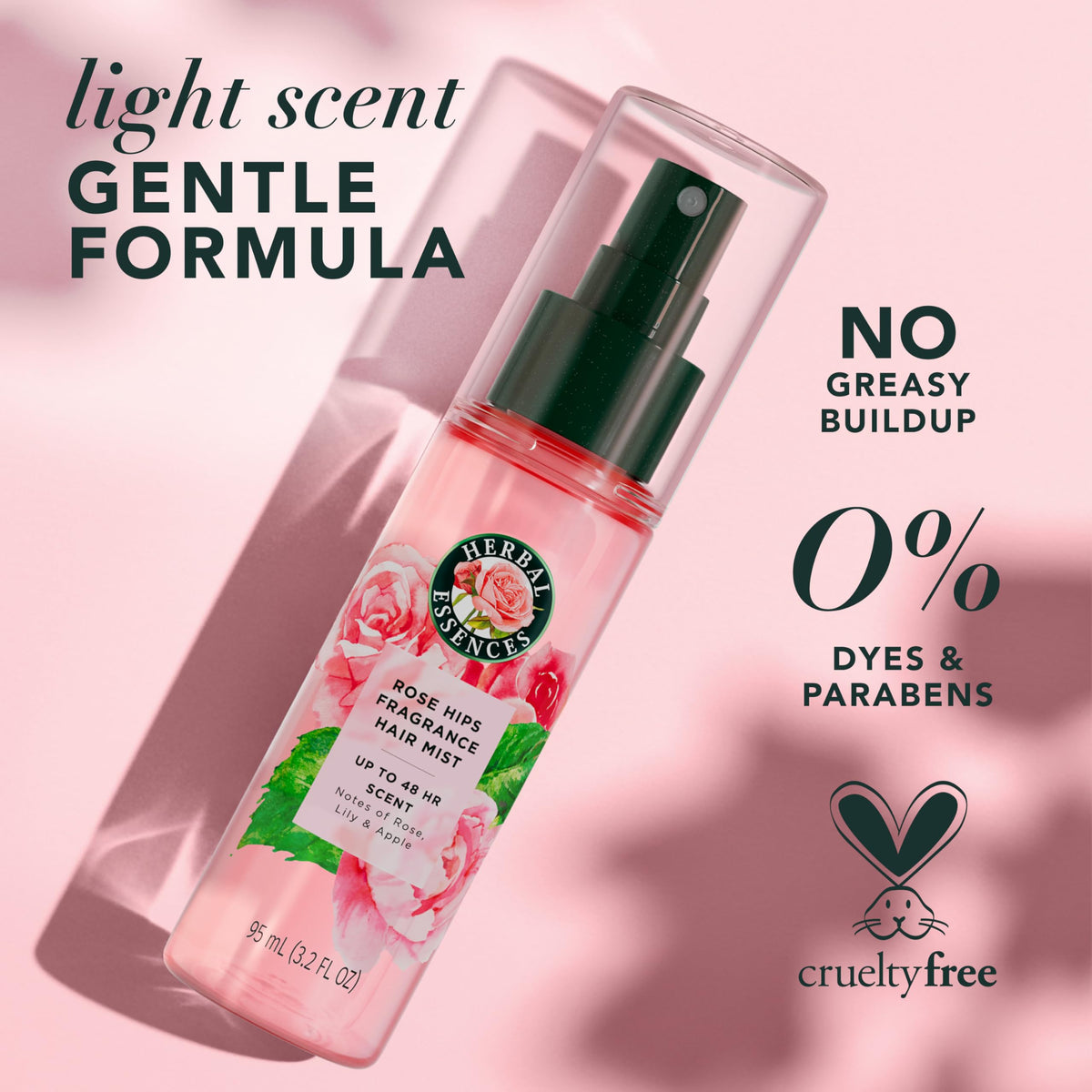 Rose Scent Hair Mist Fragrance Spray 3.2 fl oz C975