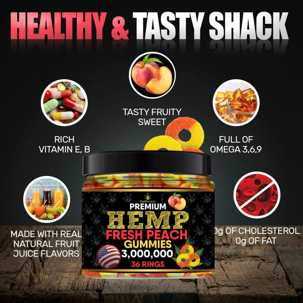 Hemp Gummies Peach Rings I612