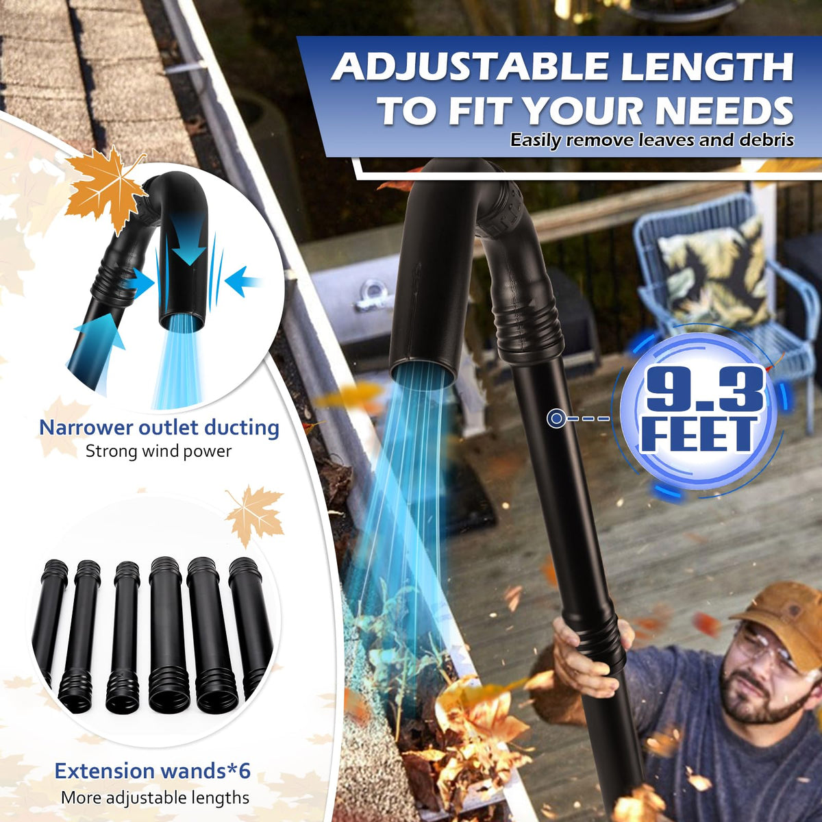 Universal Gutter Cleaning Tools for Leaf Blowers P7745