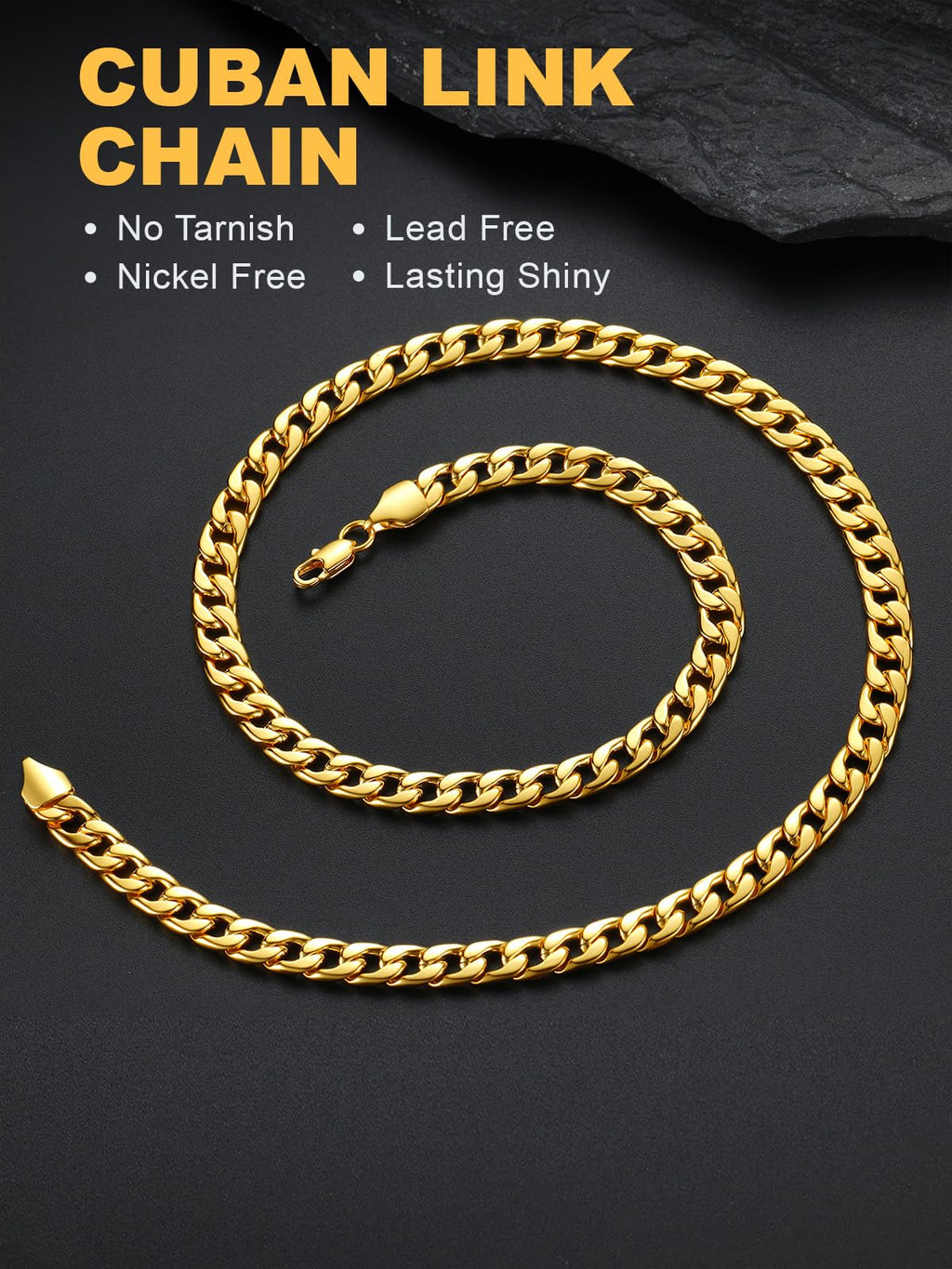 Cuban Link Chain Stainless Steel Necklace Q234
