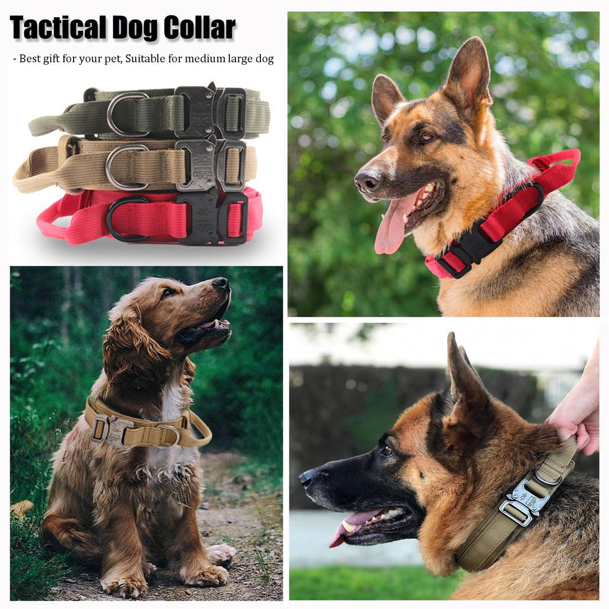 Adjustable Nylon Tactical Dog Collar N373678
