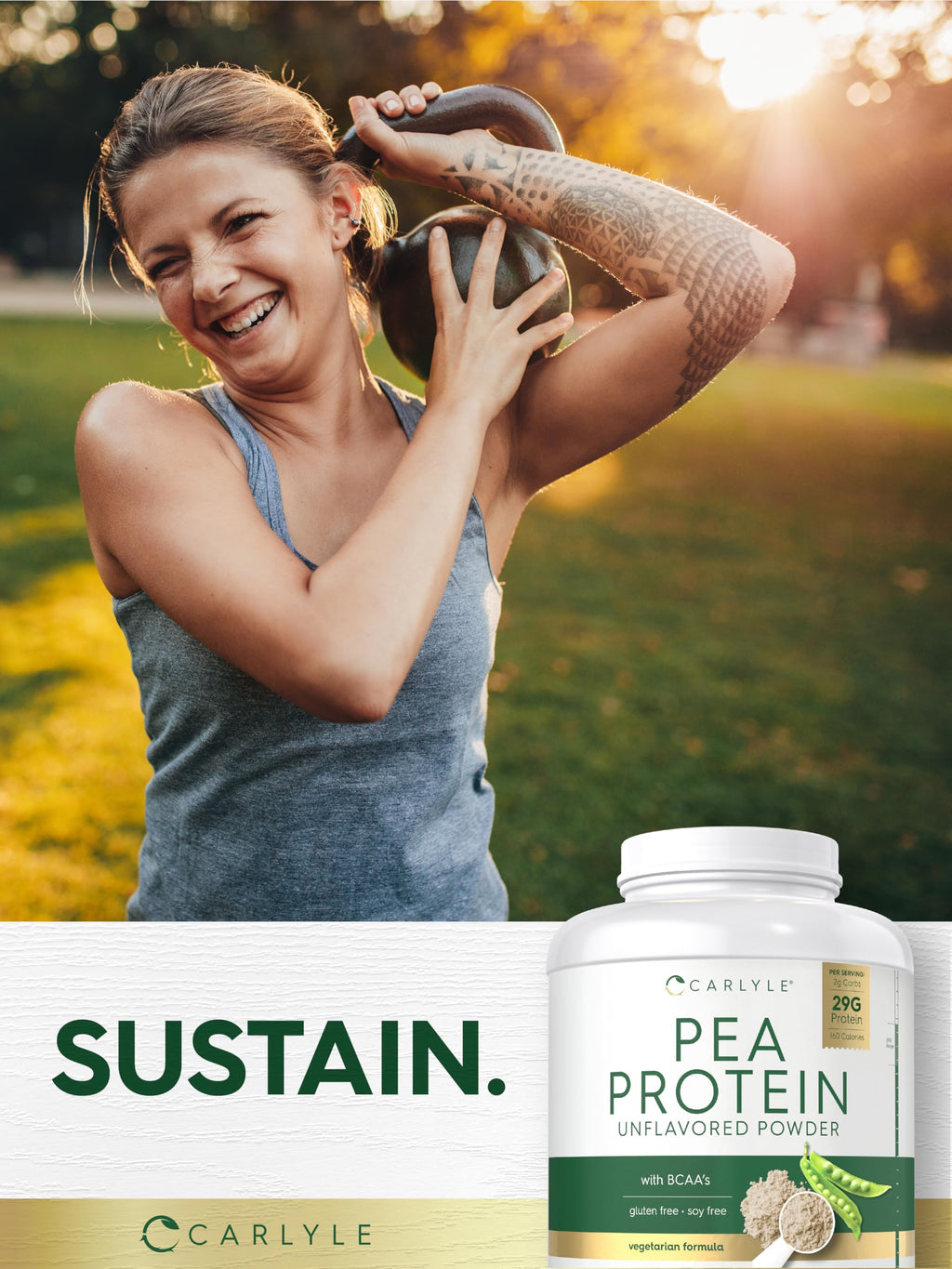 Pea Protein Isolate Powder 7lb Unflavored K51789