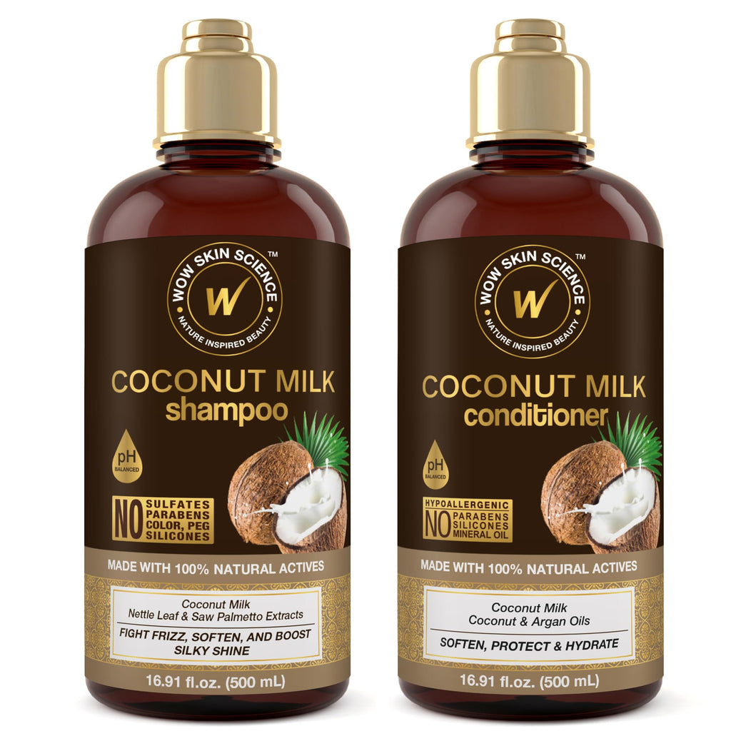 Coconut Milk Shampoo and Conditioner Set Paraben Sulfate Free E354