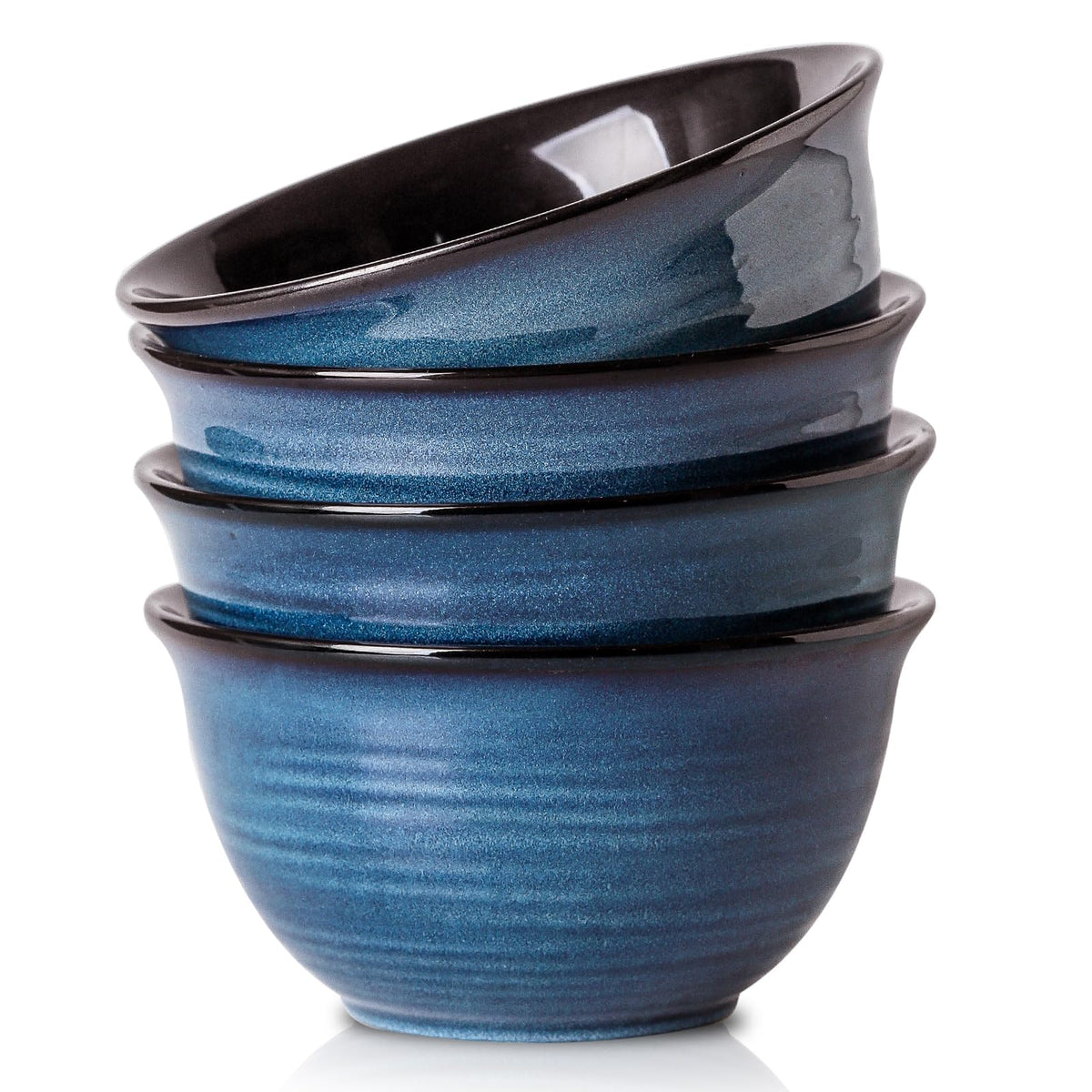 Ceramic Soup Bowls Set of 4, 40 Ounce Navy Blue F99096
