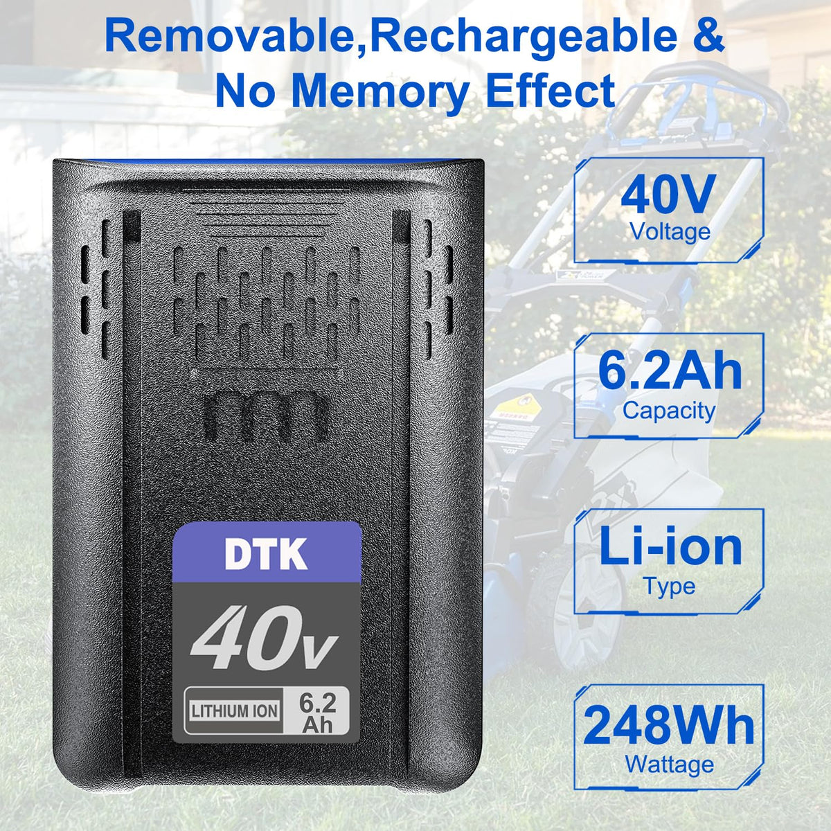 40V 6200mAh Cordless Power Tool Battery O4916