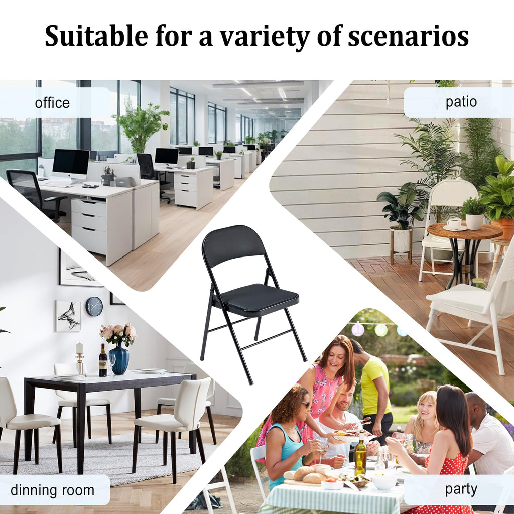 10 Pack Folding Chairs with Cushion R59839