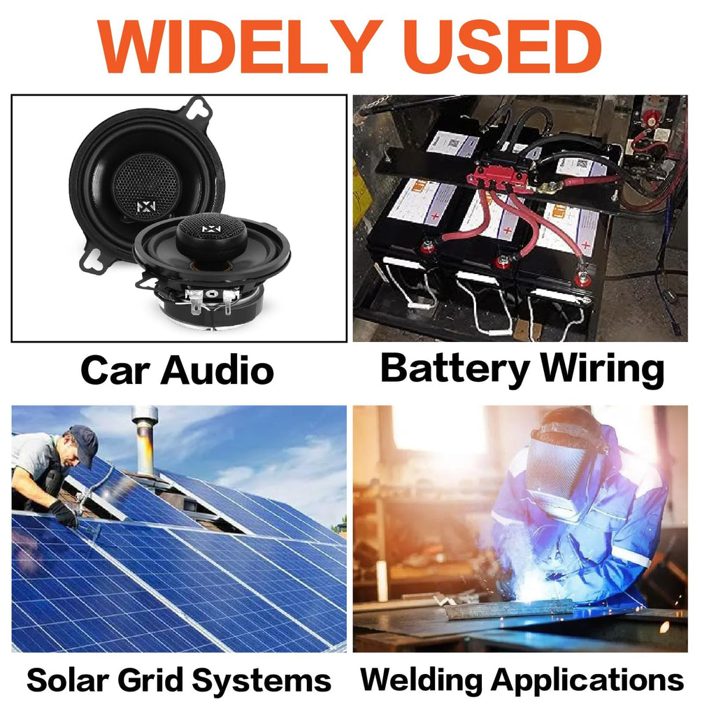 1/0 Gauge Battery Cable Kit 40ft Red/Black CCA Wire P348