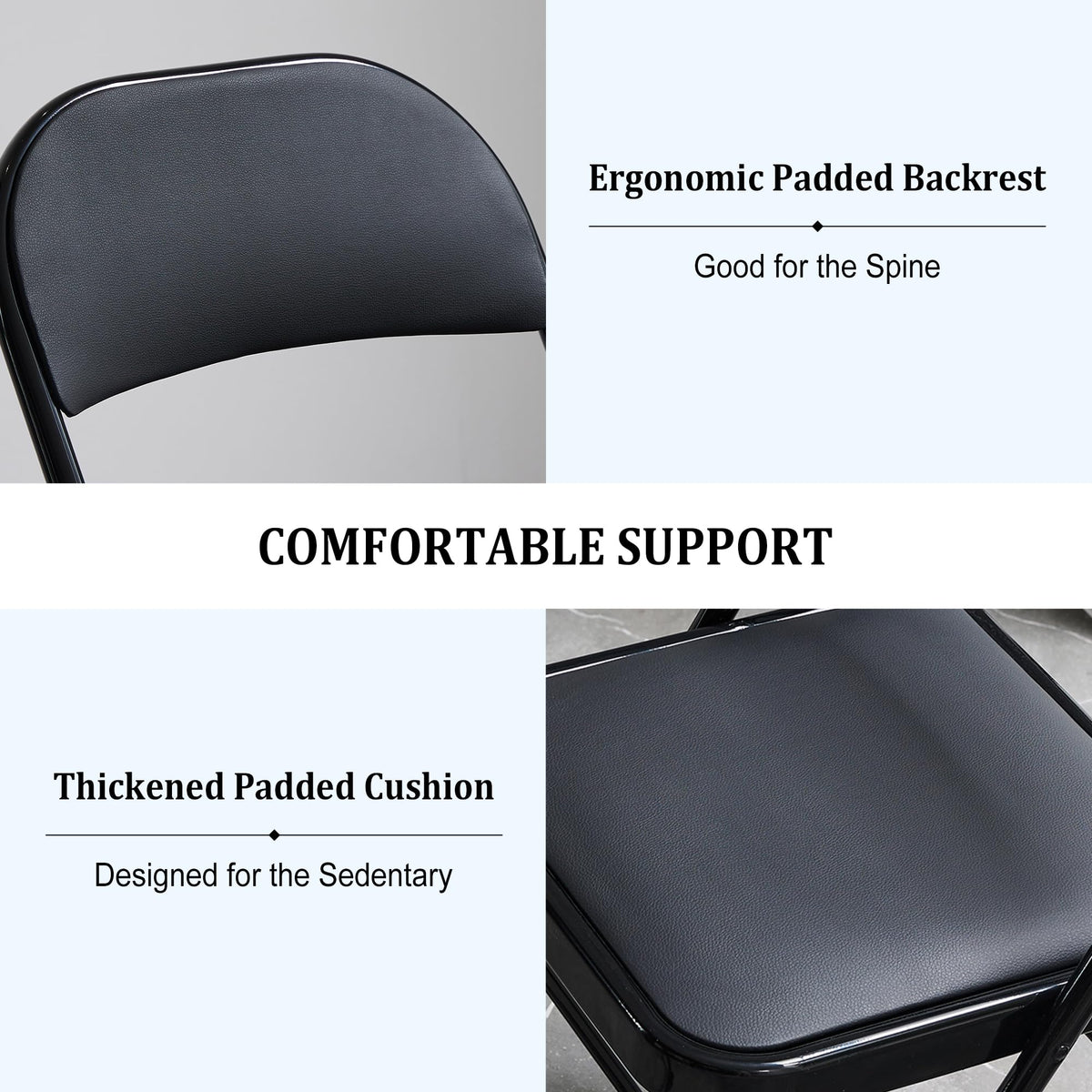 10 Pack Folding Chairs with Cushion R59839