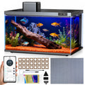 10 Gallon Smart Fish Aquarium Kit with Pump Filtration LED Lighting J670706