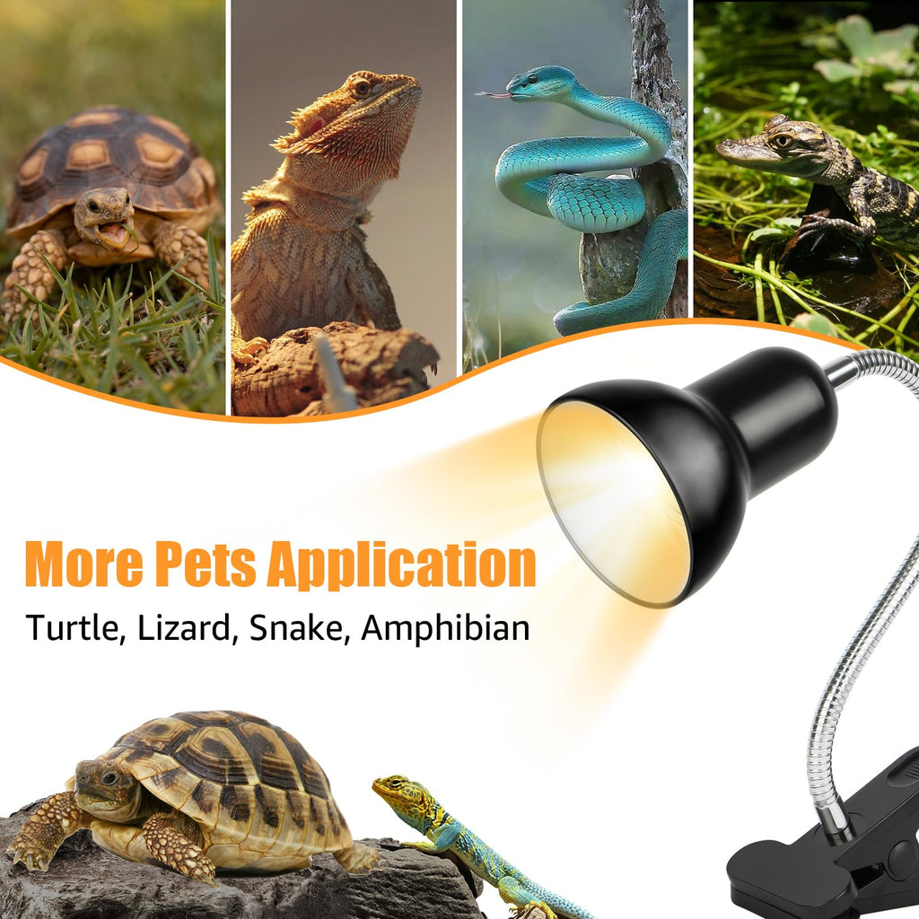 Reptile Heat Lamp UVA/UVB Light with 25W and 50W Bulbs F266