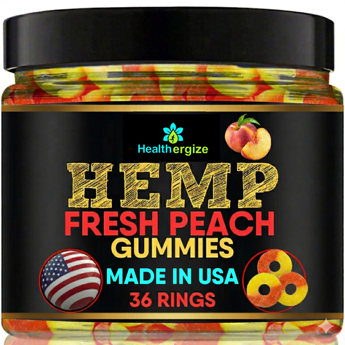 Hemp Gummies Peach Rings I612