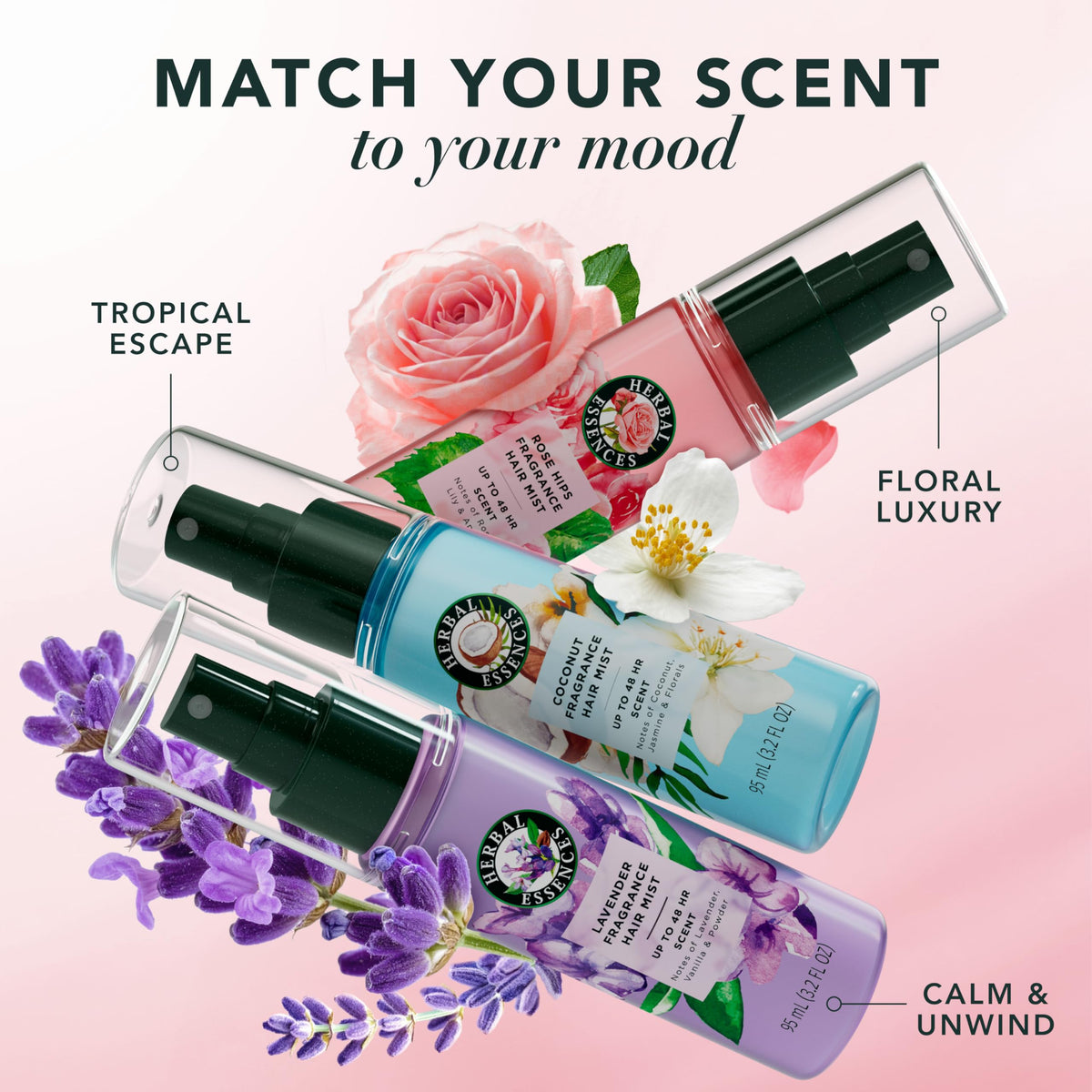 Rose Scent Hair Mist Fragrance Spray 3.2 fl oz C975