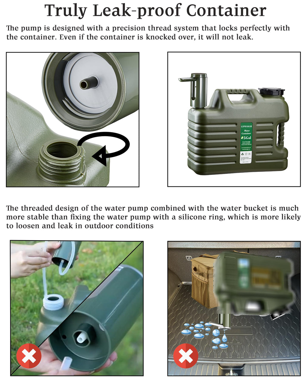 5 Gallon Water Jug with Rechargeable Touch Pump A201853