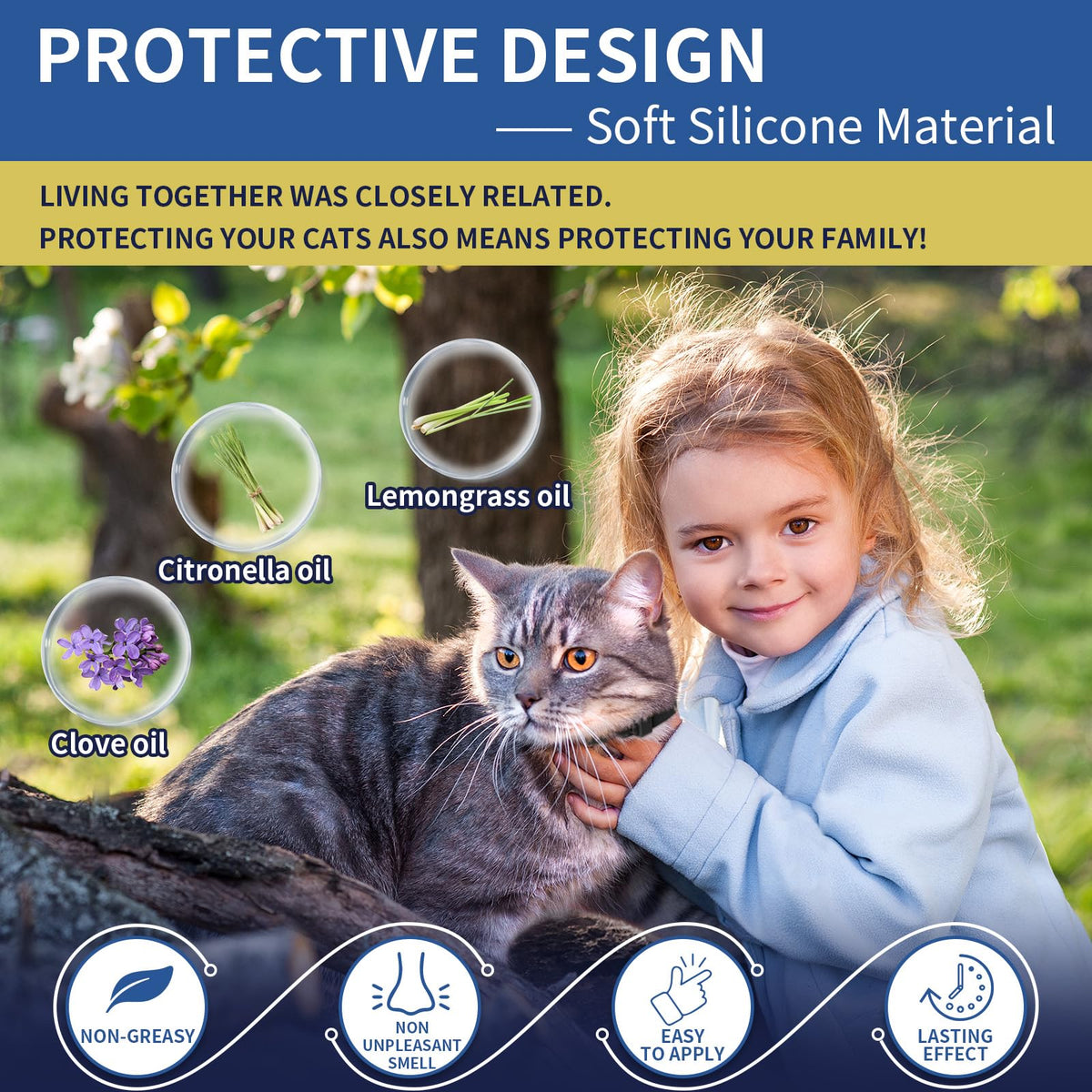 Flea and Tick Collar for Cats 4 Pack X626723