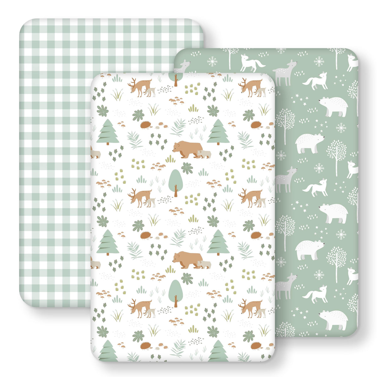 Fitted Bassinet Sheets 33”x20” 3-Pack I3885