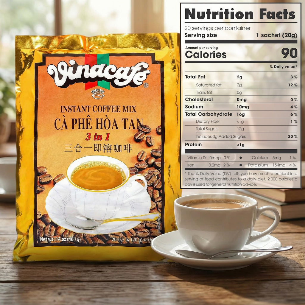 Instant Coffee Packets 3 in 1 Medium Roast 20 Sachets C61418