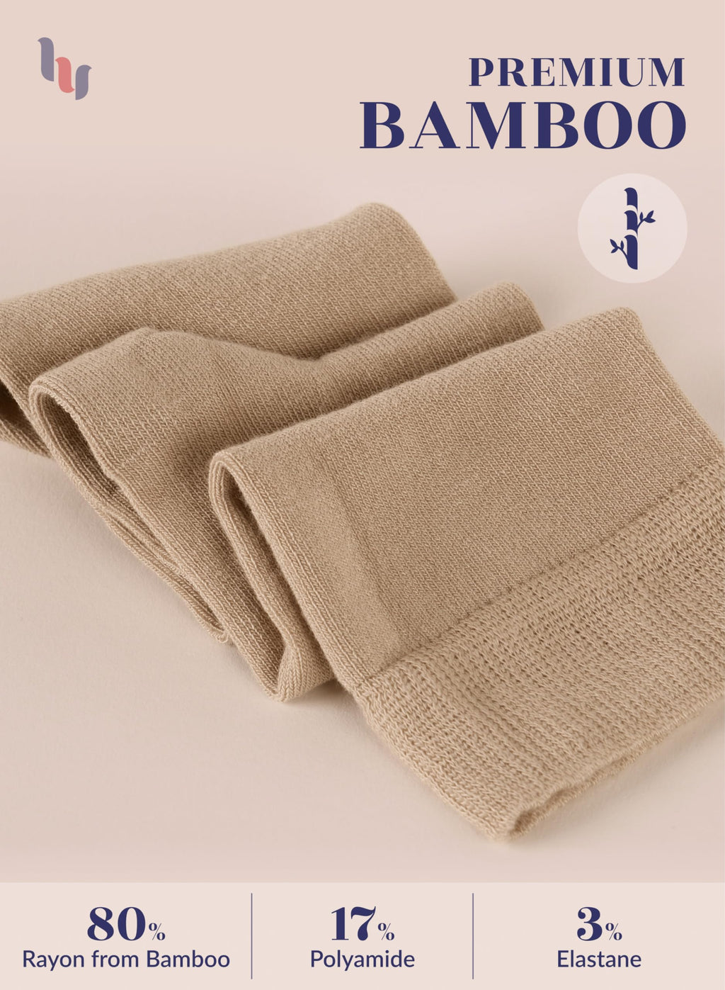Rayon from Bamboo Knee High Socks 4 Pairs N116