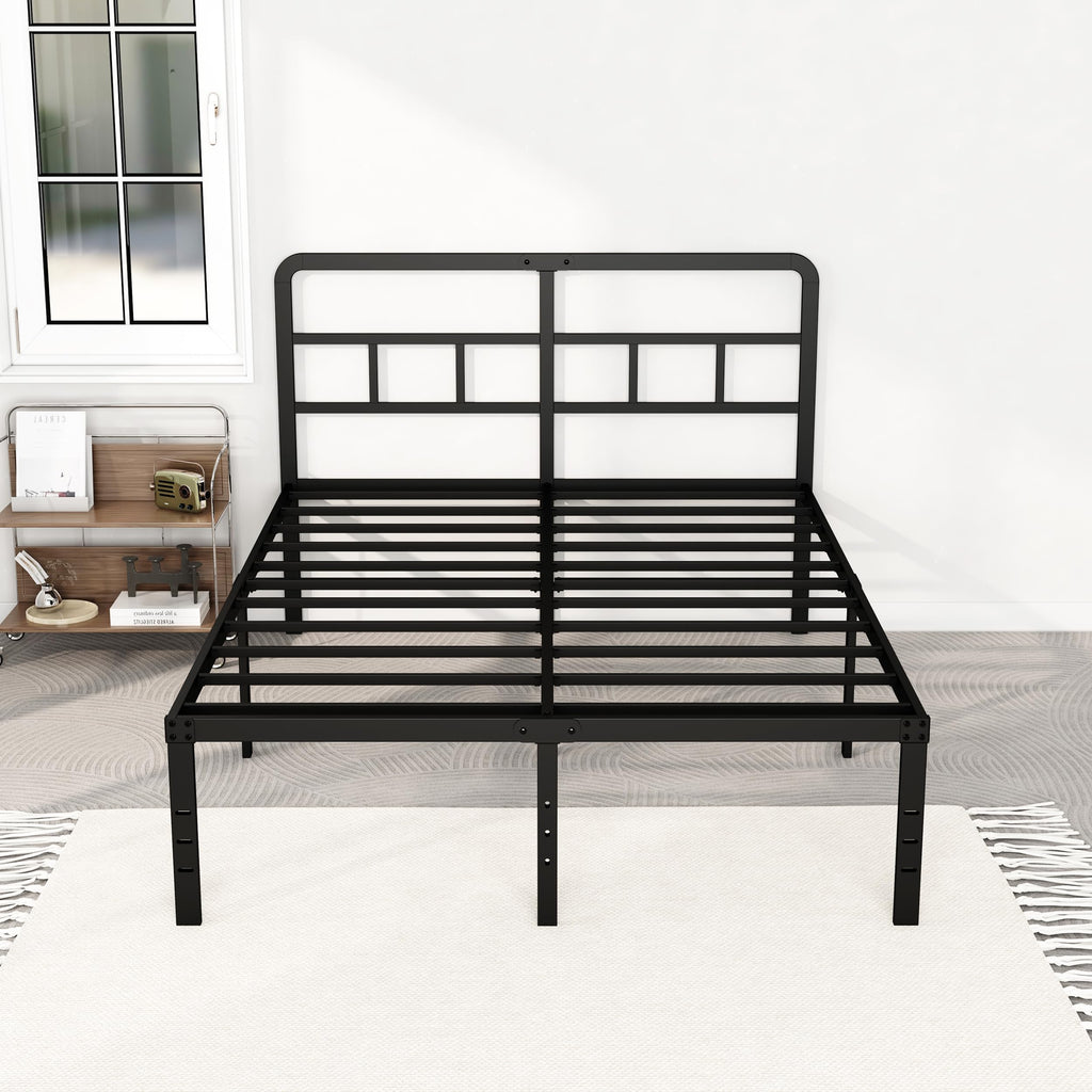 18 Inch Metal Queen Bed Frame with Headboard F96767
