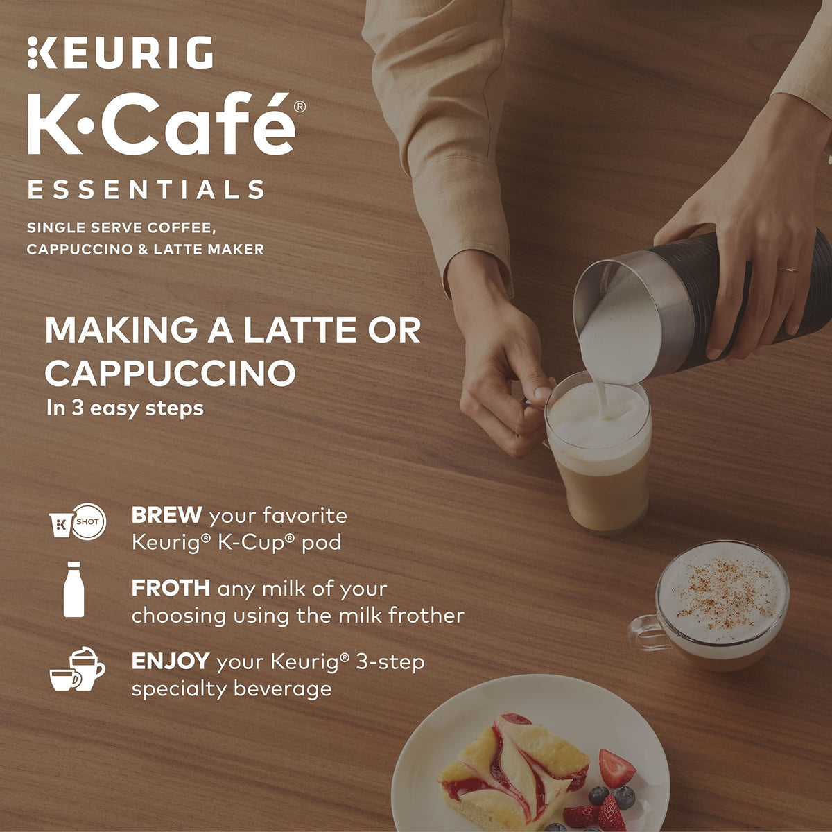 Single Serve Coffee, Latte and Cappuccino Maker, Black O260