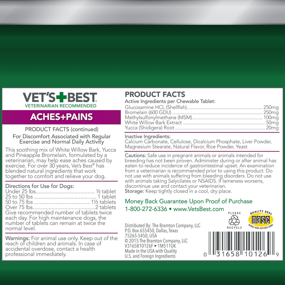 Dog Hip & Joint Support Tablets 150 Count Pack of 2 C96788