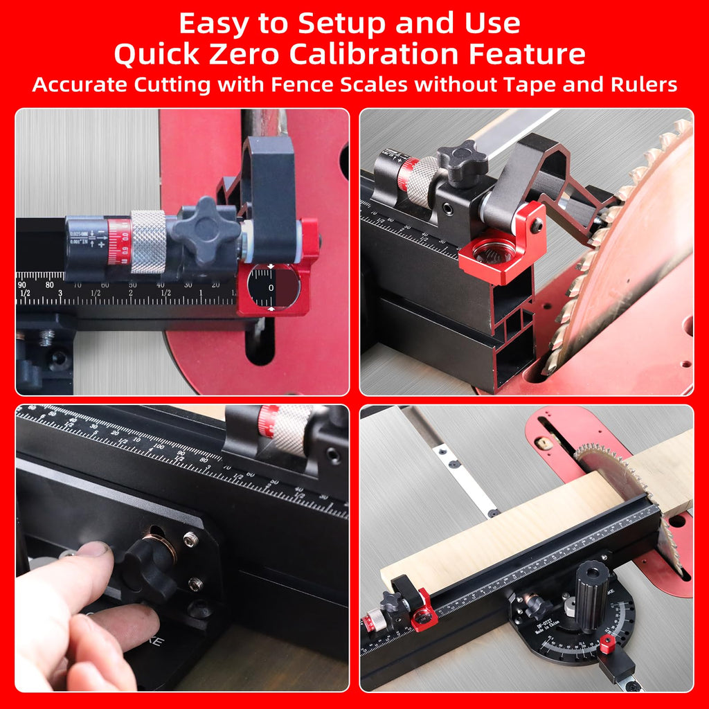 Table Saw Miter Gauge with Micro Adjust Flip Stop R1337