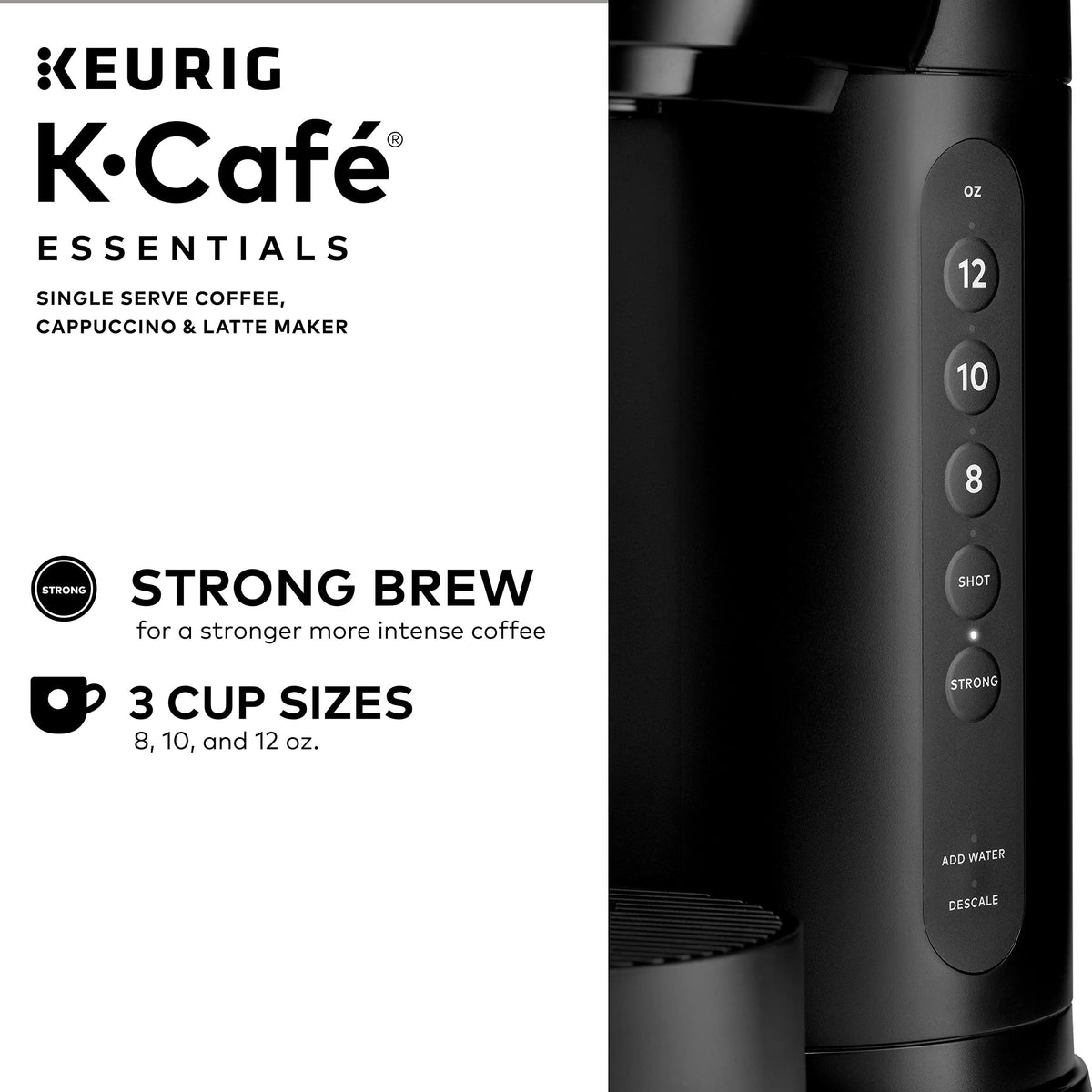 Single Serve Coffee, Latte and Cappuccino Maker, Black O260