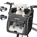 Foldable Soft-Sided Dog Bike Basket Carrier with 2 Open Doors Y8761