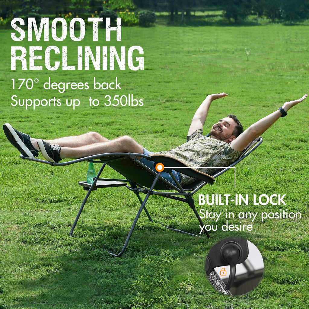 Oversized Mesh Zero Gravity Reclining Patio Chairs, 2 Pack M73893