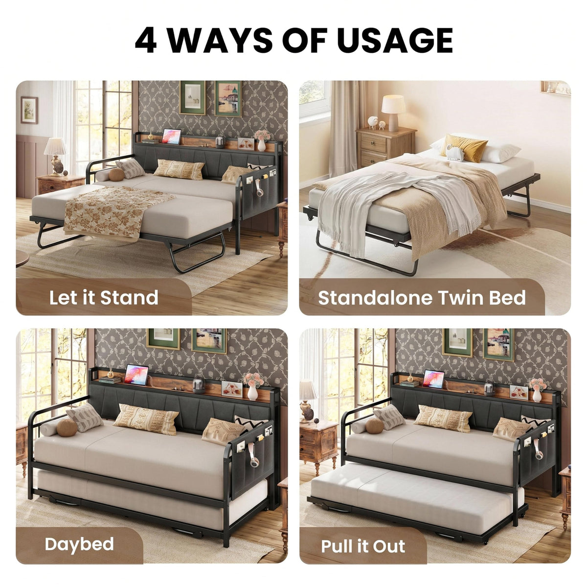 Twin Daybed with Trundle F322468