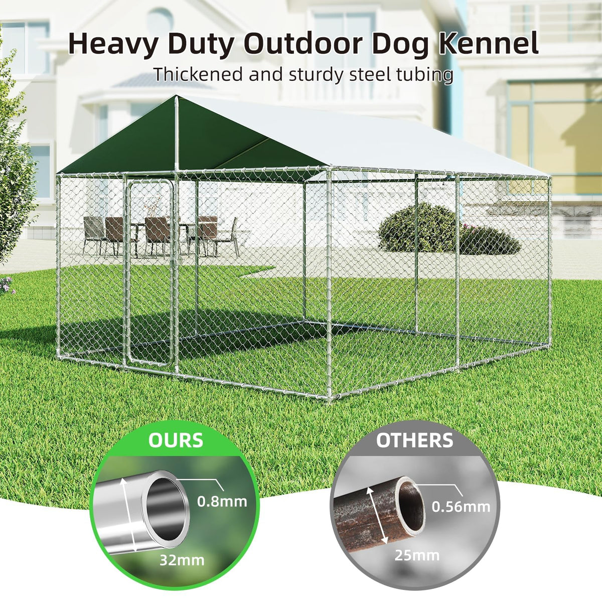10x10 ft Heavy Duty Outdoor Dog Kennel F571