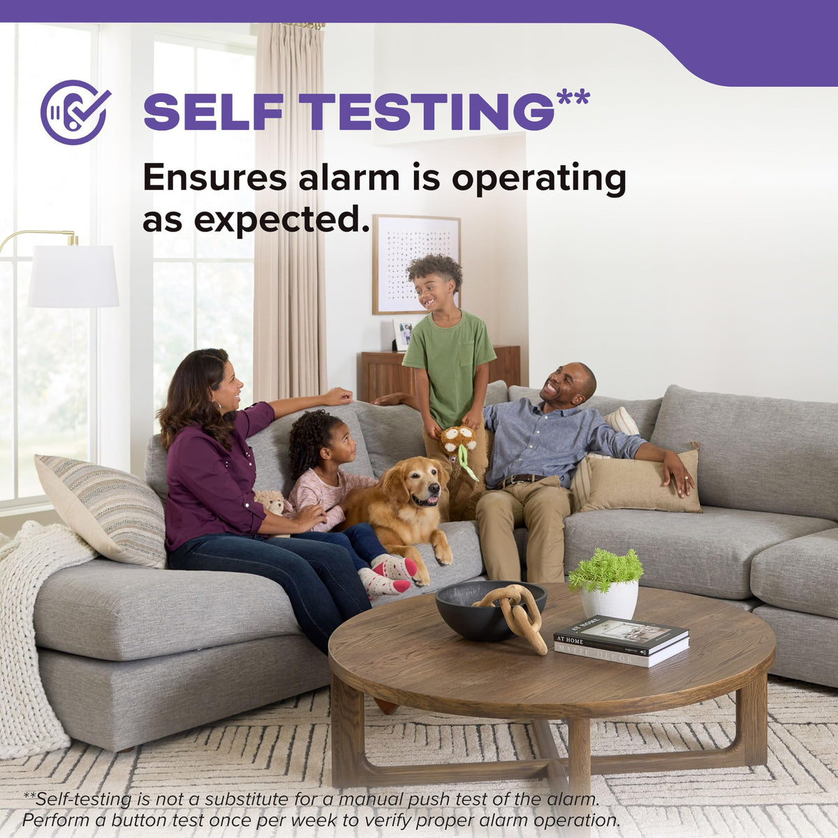 Smoke & CO Detector, Hardwired & 10-Year Battery, 3 Pack M6997