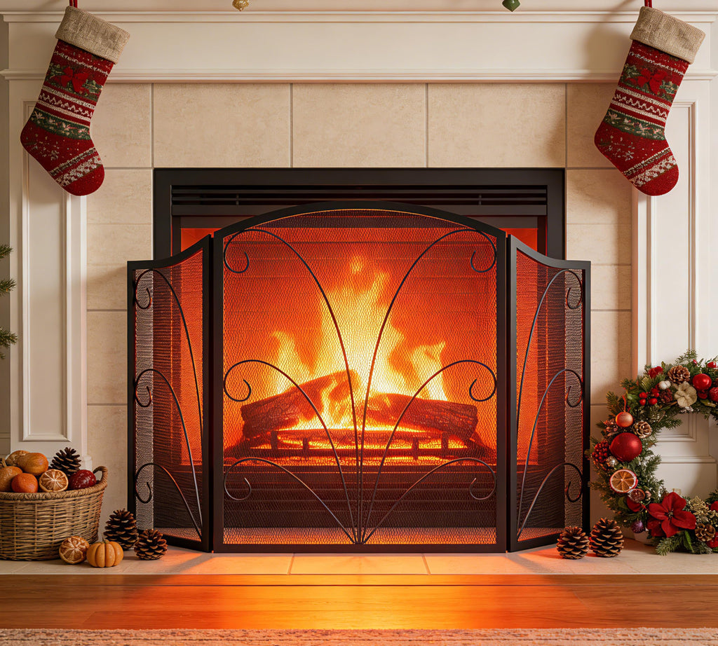 Arched Wrought Iron Fireplace Screen Z609