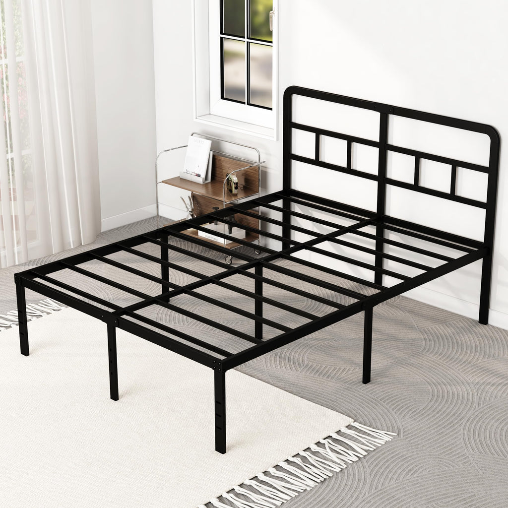 18 Inch Metal Queen Bed Frame with Headboard F96767