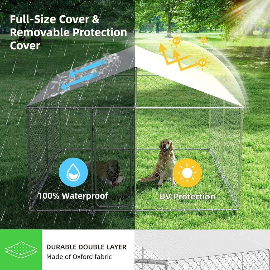 10x10 ft Heavy Duty Outdoor Dog Kennel F571